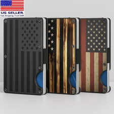 RFID Blocking Minimalist Credit Card Holder & Money Clip Wallet for Men