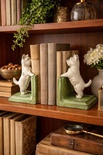 Pair of Cast Iron Terrier Dog Bookends with Polychrome Paint — listing 5