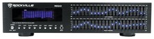Rockville Req42-b Black 19 Rack Mount 2 X 21 Band Equalizer