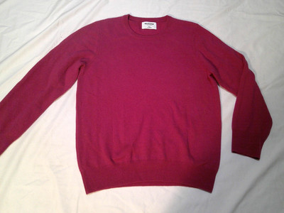 NAADAM The Soft Collection Magenta/Dk Pink 100% Cashmere Crewneck Sweater L EUC