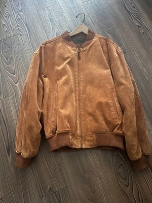 Vintage 90's GAP Suede Bomber Jacket / Genuine Leather / Fits Men s L-XL