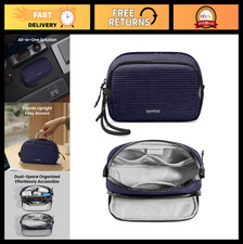 Electronic Organizer Travel Case - Dual Compartment, Water Resistant Storage for