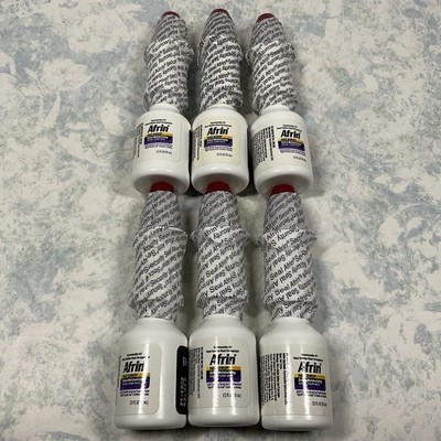 Afrin No Drip Extra Moisturizing Nasal Pump Mist 0.5oz ( Lot of 6 ) Exp READ