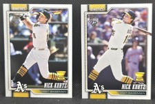 Nick Kurtz 2026 Topps (SP) Rookie Companion Card Image Variation  + Base 