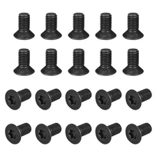 M10-1.5x20mm Flat Head Torx Anti Theft Machine Screws, 20Pcs Alloy Steel