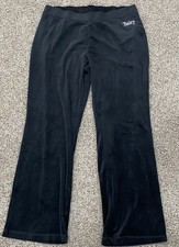 Juicy Couture Bling Black Velour Track Pants, Y2K, Vintage, Women  s Size XL