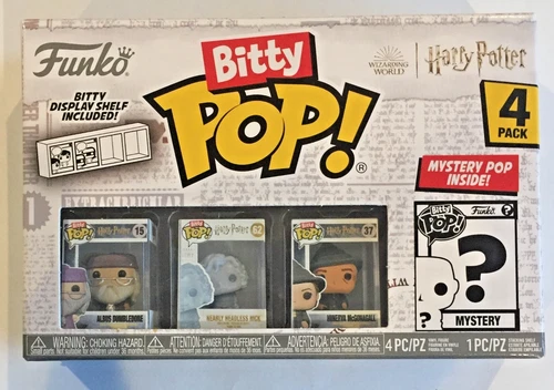 Funko Bitty Pop! Harry Potter - Dumbledor, Nick, McGonaga Set w/ mystery- 4 pack