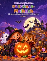 Halloween-Malbuch FüR Kinder Ab 3 Jahren, 40 Ausmalbilder, Kreativbuch