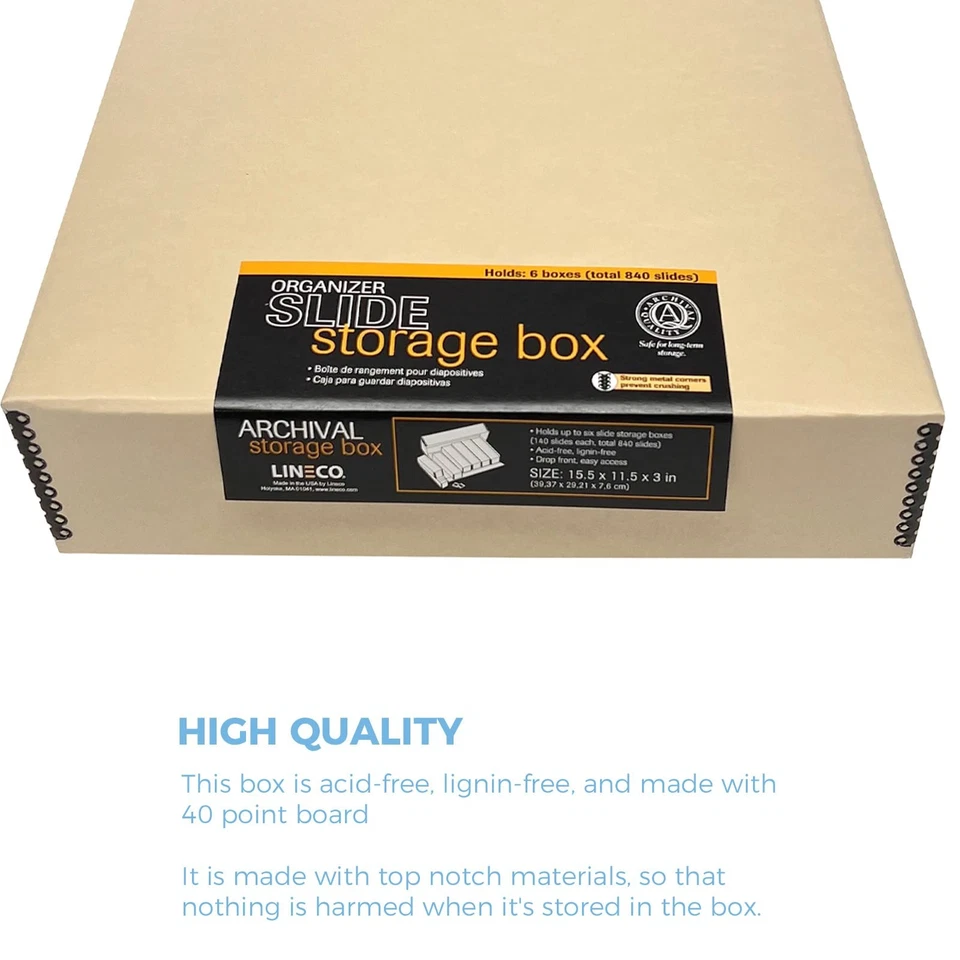 , Almacenamiento de diapositivas de archivo de 15,5" x 11,5" x 3", tiene capacidad para 840 películas, con 6 pulgadas... Foto 4 de 4