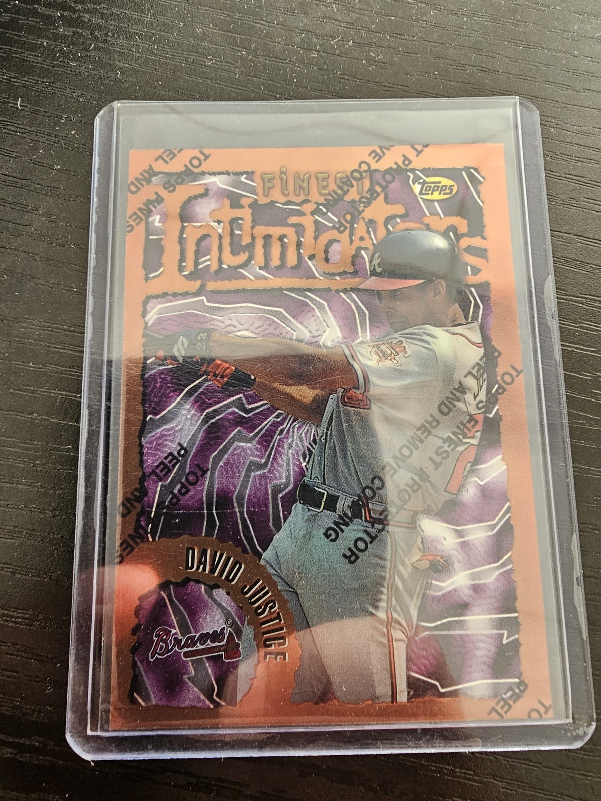 Topps 1996 Topps Finest David Justice Finest Intimidators