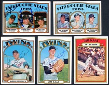 1972 Topps Group of 14 Signed Auto Minnesota Twins Cards Kaat Killebrew Albury +