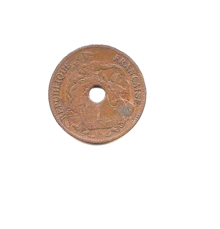 1901 French Indo China One Cent---Very Strong Details!!