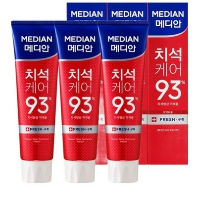 MEDIAN Dental IQ 93% Toothpaste 120g x 3EA Max Fresh RED Amore Made in korea NEW