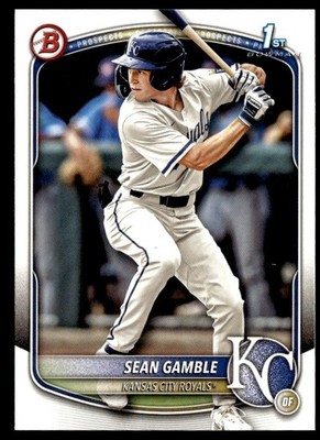 SEAN GAMBLE 2025 BOWMAN DRAFT KANSAS CITY ROYALS #BD-178 1ST BOWMAN