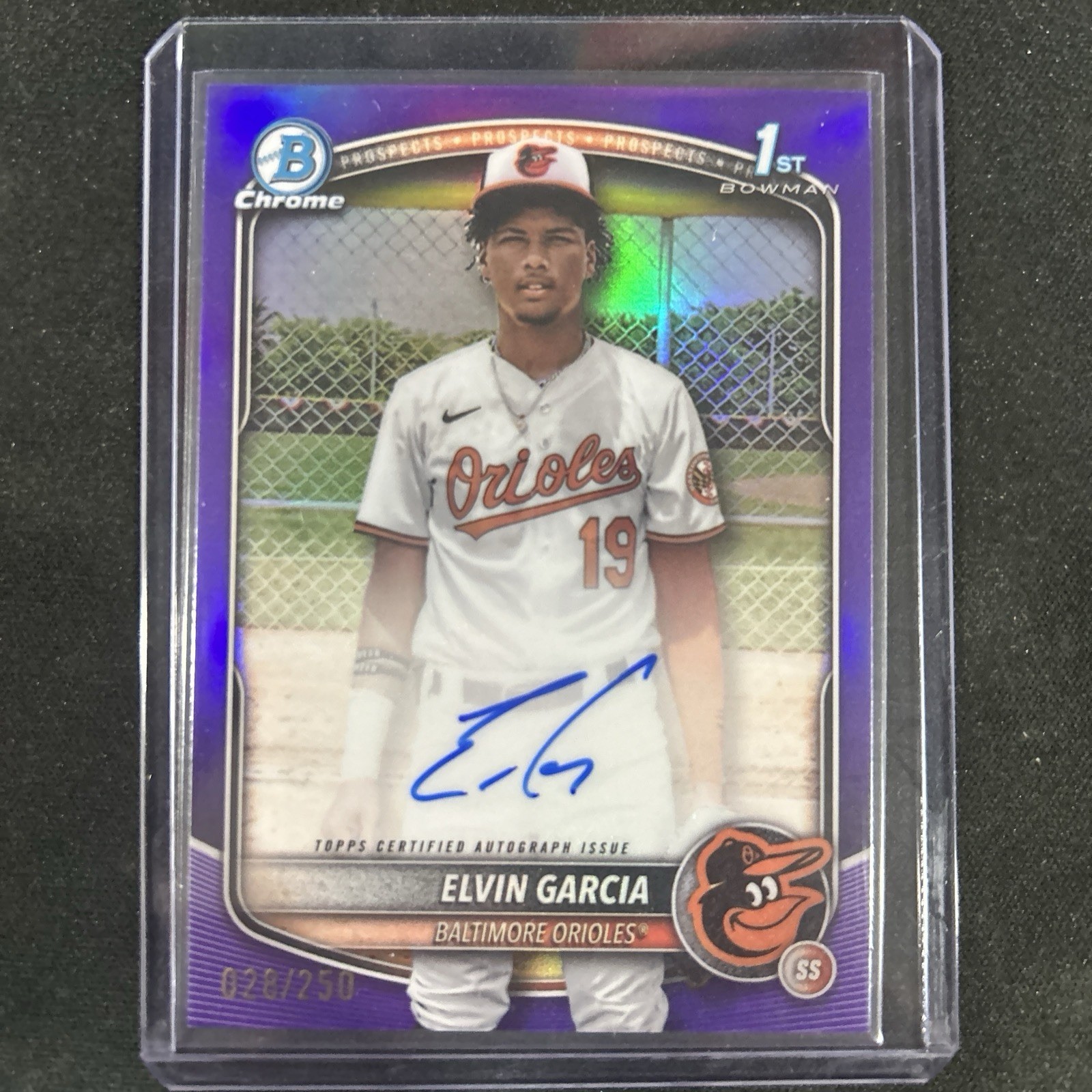 2025 Bowman Chrome - Elvin Garcia #CPA-EG 1st Purple Refractor Auto /250