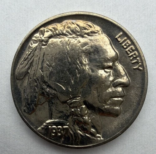 1937 D Buffalo Nickel - About Uncirculated AU