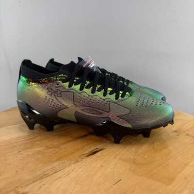 Under Armour Blur Pro Men's Size 8.5 Football Cleats Black Green Iridescent NEW