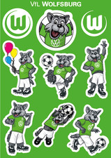 VFL Wolfsburg Aufkleberkarte Maskottchen