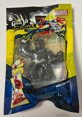 BRAND NEW.  Heroes of Goo Jit Zu Minis - Marvel   Black Panther   Stretch Squish