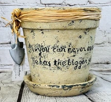 The Giving Planter w/ plate & saying - NIB - 12886