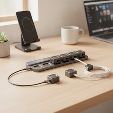 Desk Cable Organizer, Magnetic Cord Holder 6 Pack, Silicone Cable Clip with S...