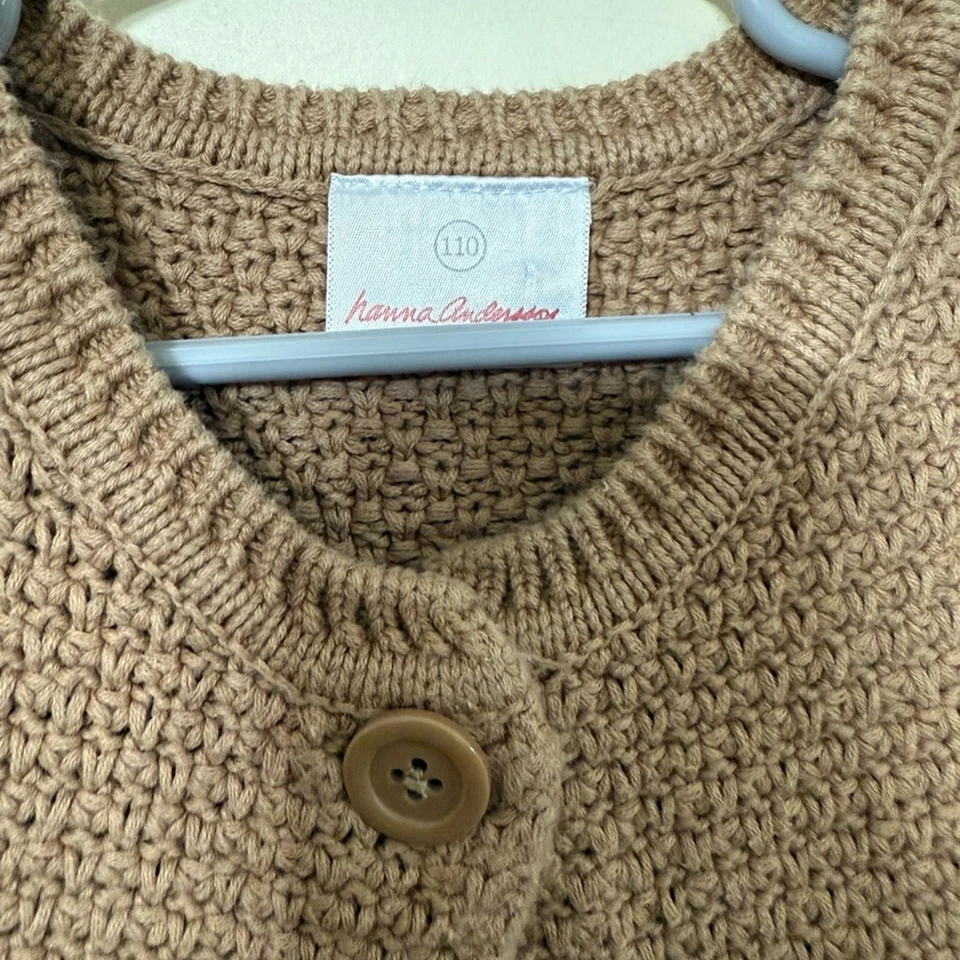 Cárdigan tejido marrón para niños Hanna Andersson Foto 2 de 2