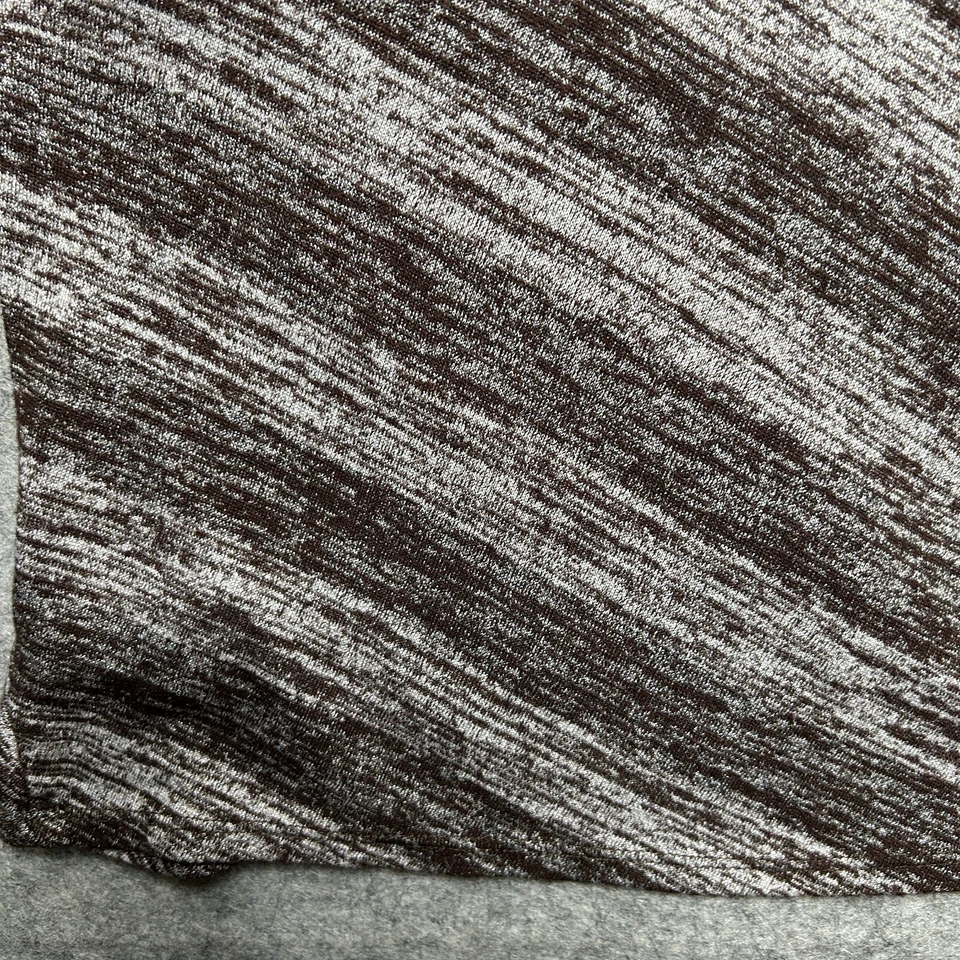 LOGO Lori Goldstein Suéter Mujer 1X Marrón Gris Rayas Cardi Drape Artístico Topper Foto 4 de 4