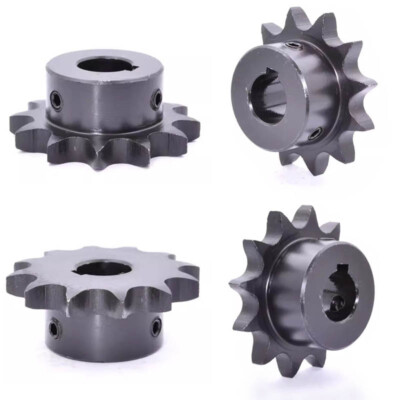 08B 10T~19T Bore 10mm~35mm Simplex Sprocket Wheel #45 Steel Pitch 12.7mm 1/2''