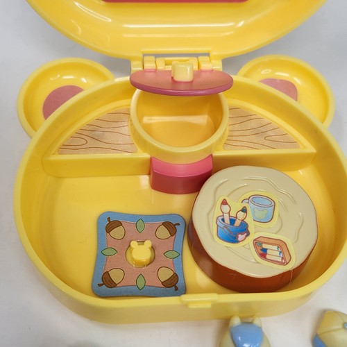 VINTAGE EPOCH HAMTARO HAM-HAM BIJOU'S PLAYSET YELLOW COMPACT W/ ACCESSORIES - Picture 3 of 8