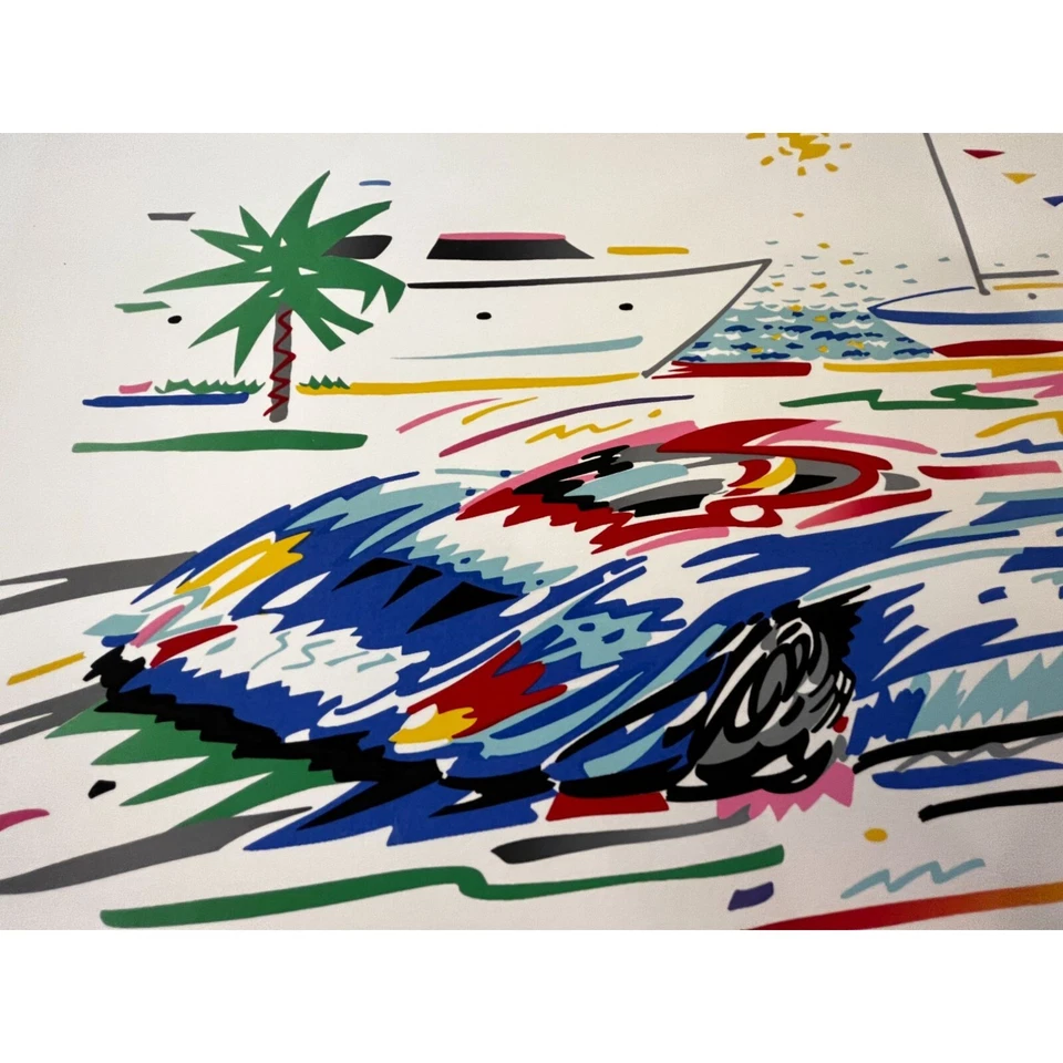 1991 Miami GRAND PRIX CLUB #/145 Serigraph Randy Owens signed Geoff Brabham & Ch - Image 3 of 4