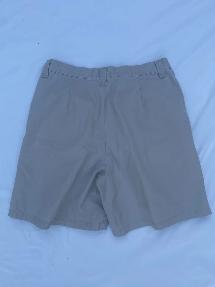 Pantalones Cortos Riders By Lee Para Mujer Informales Tiro Alto Mamá Caqui Talla 12M Foto 4 de 4