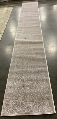 BEIGE / CREAM 2'-3'' X 16' Broken Thread Rug Reduced Price 1172674260 RFT670A-216