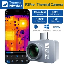P2PRO-android infrared thermal imager camera,600℃ Temp Range,25Hz,256×192 USB-C