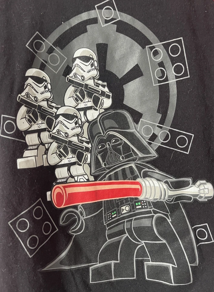 Lego Star Wars Kid Boys Darth Vader Storm Troopers Hooded Raglan Shirt Black 5/6 - Image 3 of 4