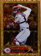 2012 Topps Gold Sparkle #226 Ryan Hanigan ERROR VARIATION Stat Line Reds