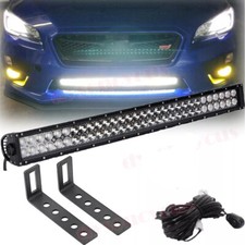 Hidden Bumper 32 180w Led Light Bar Custom Brackets For Subaru Wrx Sti 15-19
