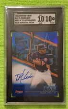2021 Bowman's Best Pedro Leon RC Auto Blue #74/150 SGC 10 Rookie Autograph Astro