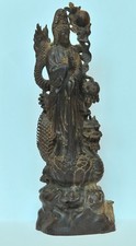 Agarwood figure of the Guanyin, dark Aloeswood from Borneo