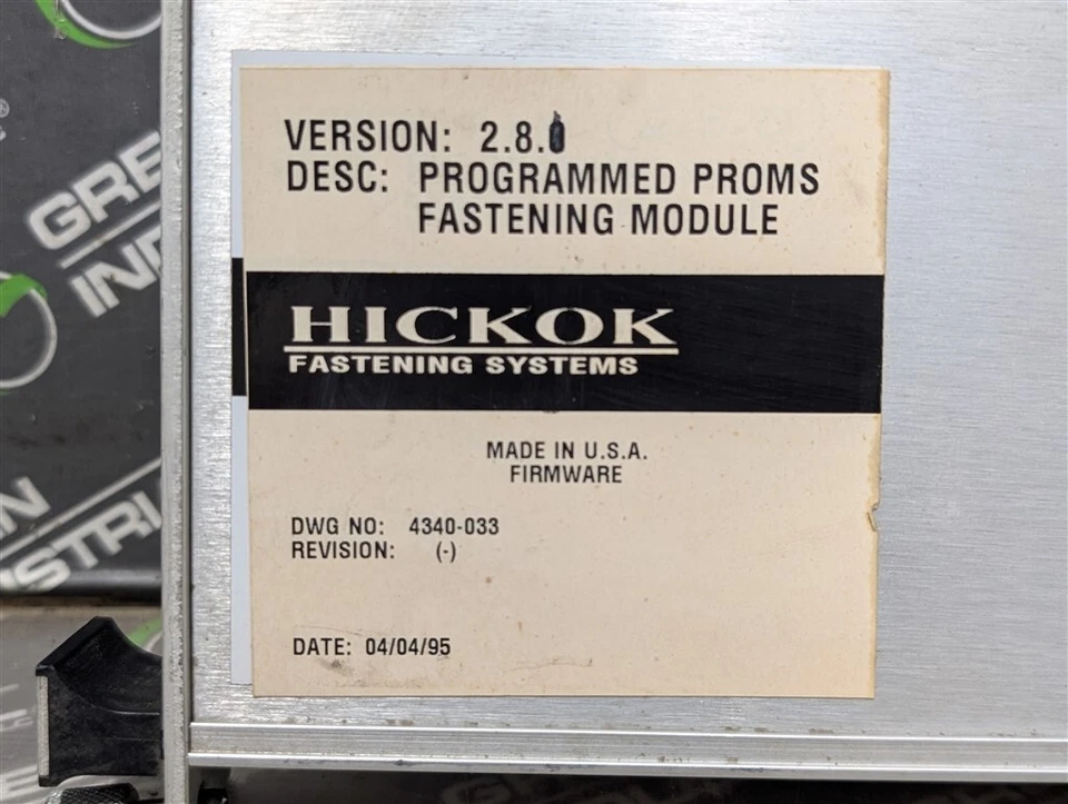 USED Hickok 60MT3***/A Fastening / Programmed PROMS Module Version 2.8.1 - Image 3 of 4