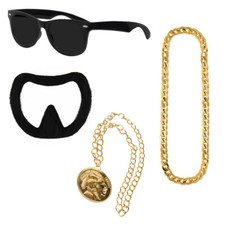 ADULTS NOVELTY RAPPER STAR  COSTUME SET MENS PIMP CELEBRITY GANGSTER FANCY DRESS