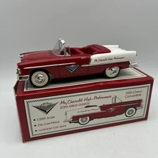 Vtg Liberty Classic 1955 Chevy Convertible Zora Arkus Duntov 1/25 Car Bank Red