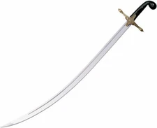Cold Steel Shamshir Fixed Sword 30.5" 1055 Steel Blade Black Horn Handle - 88STS