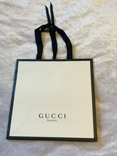 Gucci Beauty porta spesa/borsa regalo in carta bianca e nera 28 x 28 x 13 cm