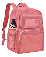 Mesh Backpack with Inner Compartment, Large Heavy Duty Mesh Bag with Padded S...