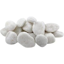 White Garden Pebbles Large 2in 3in Decorative Rock 20lb Bag Landscaping Stone