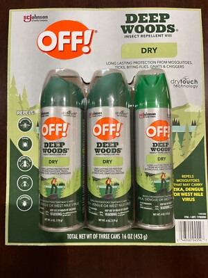   OFF! Deep Woods Dry Insect Repellent Set /3 pack Mosquito Insect Repellant  