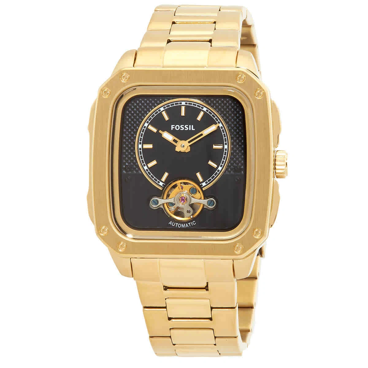 Fossil Inscription Automatic Black Dial Men's Watch ME3239