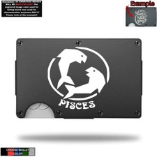 PICSES Seal Birth Sign Laser Engraved Onto An Aluminum Wallet