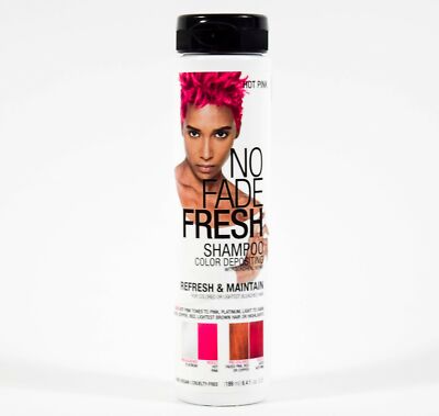 No Fade Fresh Color Depositing Shampoo HOT PINK 6.4 fl oz ~ BLACK CAP