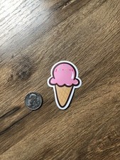 Ice Cream Cone Sprinkles Cute Decal Vinyl Sticker Water Bottle Laptop Waterproof